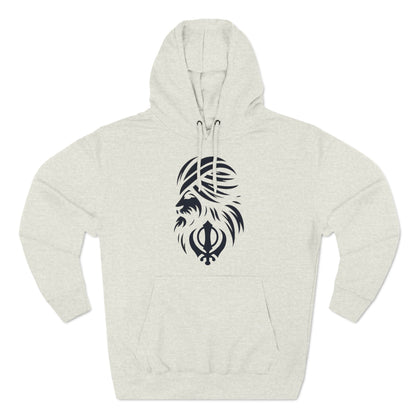 Sikh Lion Khanda Three-Panel Fleece Hoodie