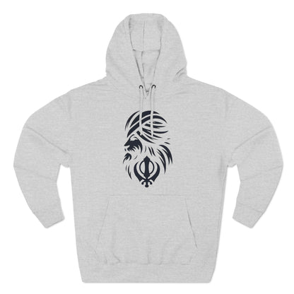 Sikh Lion Khanda Three-Panel Fleece Hoodie