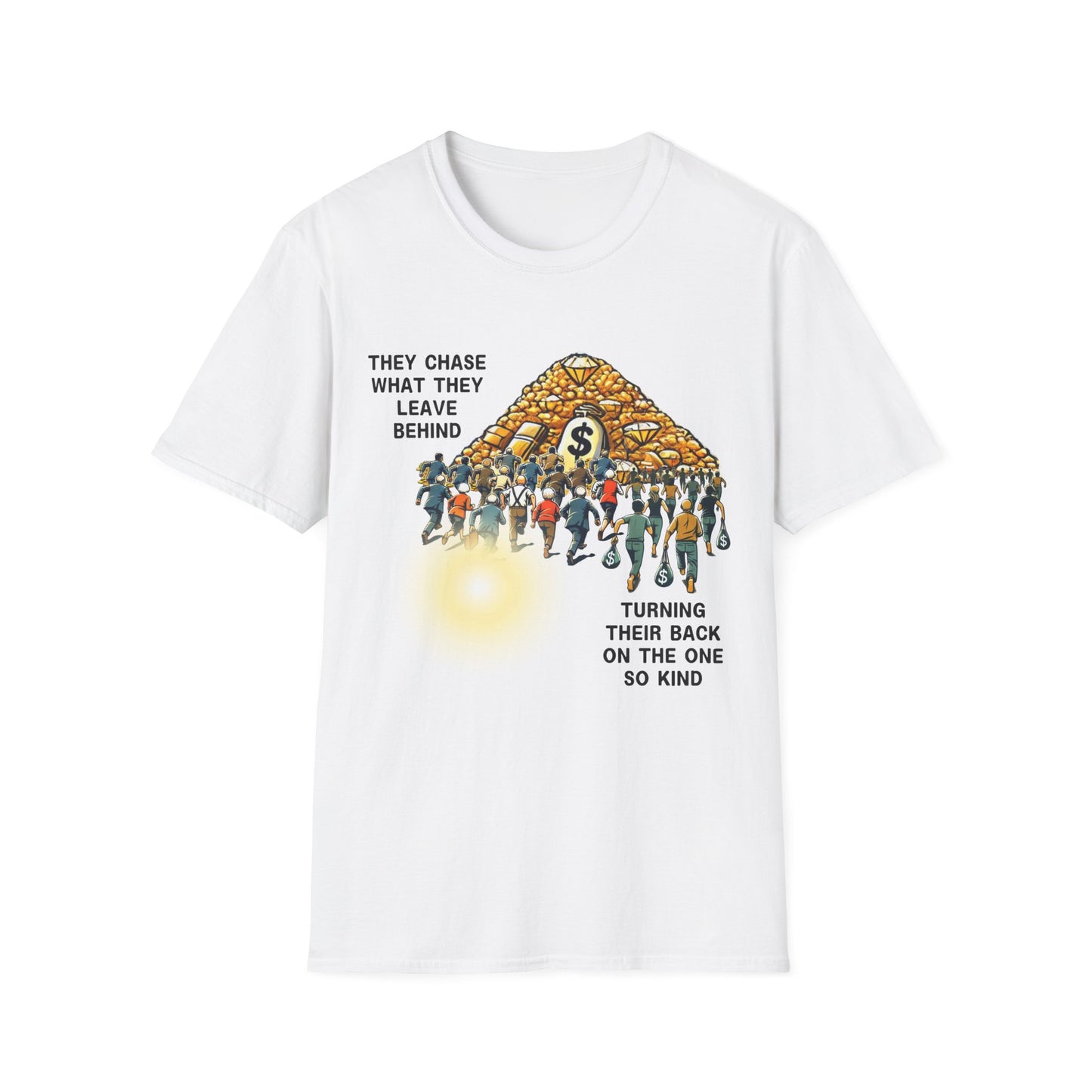 Transient Wealth vs Divine Light, Gurbani-Inspired T-shirt