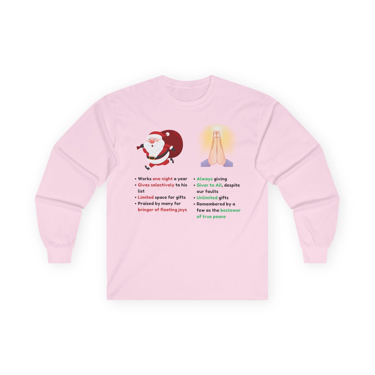 Santa or the Real Giver Cotton Long Sleeve Tee