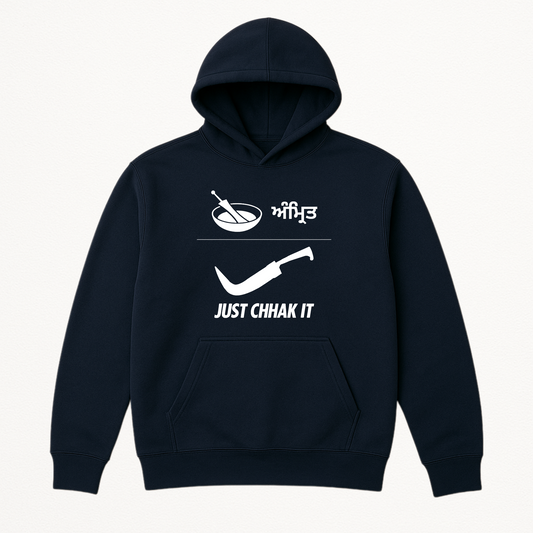 Just Chhak It Three Panel Fleece Hoodie